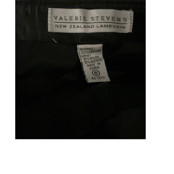 LAMBSKIN New Zealand Leather Pencil Skirt Black High Waist sz 6 Old Money Witchy - Picture 4 of 9